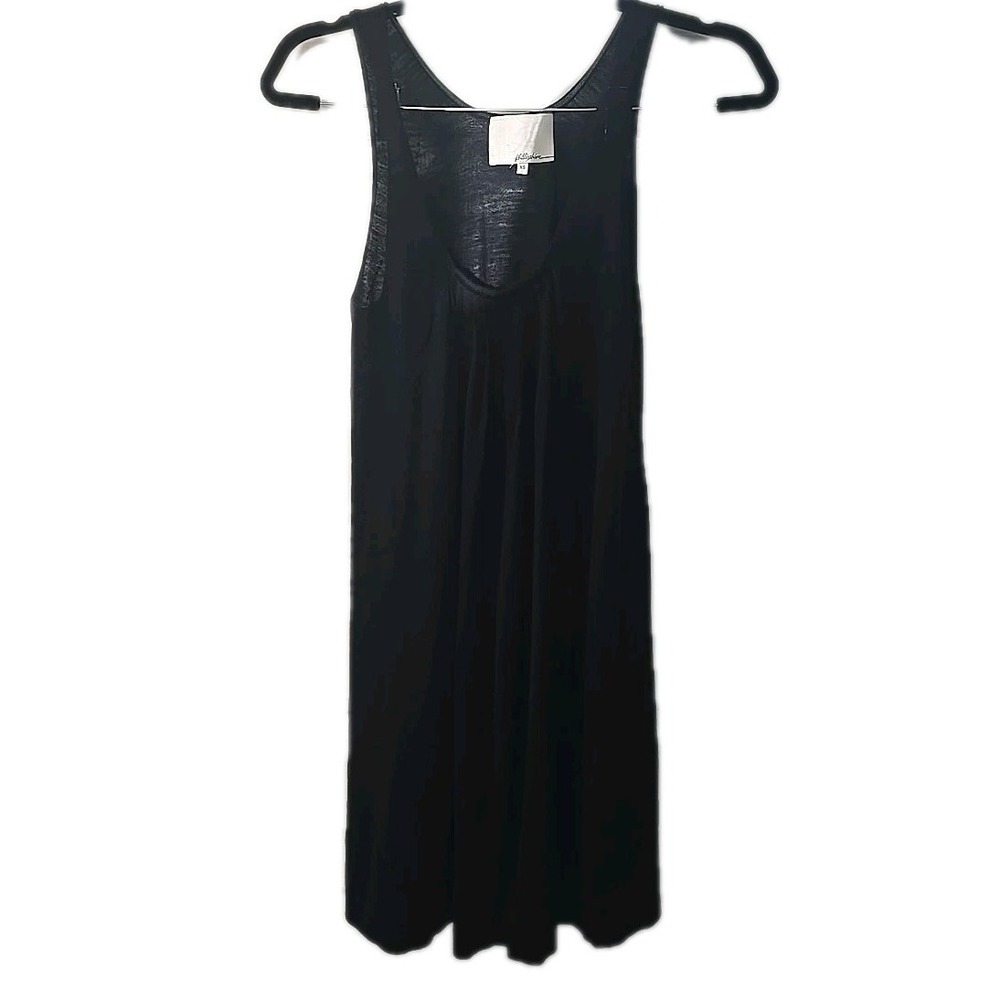 3.1 Phillip Lim Black Sheer Wool Cashmere‎ Blend Scoop Neck Tank Dress XS